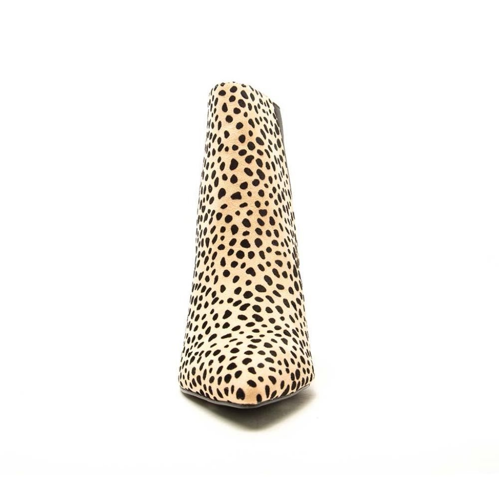 FINAL PRICE! Tan Leopard Print Chelsea Boots - Picture 4 of 6